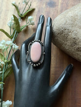 Load image into Gallery viewer, Navajo Handmade Sterling Silver Pink Conch Adjustable Ring Etta Enditto Gift