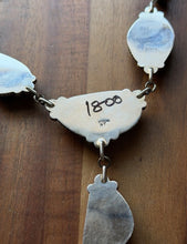 Load image into Gallery viewer, Navajo Sterling Silver Blue Turquoise Lariat Pearls Bead Chain Necklace R Yazzie