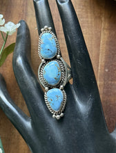 Load image into Gallery viewer, Native American Sterling Silver Golden Hill Turquoise Ring. Size 10 E M Linkin