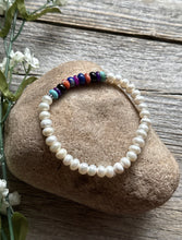 Load image into Gallery viewer, Freshwater Pearls Multi Stone 6.5 Inch Stretch Elastic Stretchy Bead Bracelet