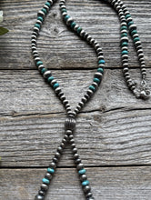 Load image into Gallery viewer, Jacla Sterling Silver Multi Graduated Turquoise Pearls Bead Necklace 24 inch