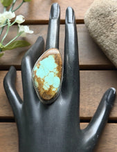 Load image into Gallery viewer, Navajo Native Sterling Silver Number 8 Turquoise Adjustable Ring Leslie Nez Gift