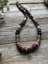 Load image into Gallery viewer, Tommy &amp; Rosita Singer T R Sterling Silver Purple Spiny Oyster Bead Necklace 20