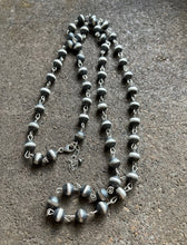 Load image into Gallery viewer, Sterling Silver 10mm Pearls Rosary Bead Necklace. 16 Inch.