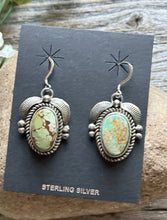 Load image into Gallery viewer, Navajo Sterling Silver Royston Turquoise Earrings C Yazzie