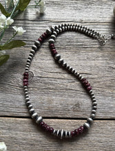 Load image into Gallery viewer, Purple Spiny Oyster Multi Graduated Sterling Silver Pearls Bead Necklace 4mm-8mm