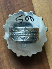 Load image into Gallery viewer, Native American Sterling Silver Blue Turquoise Cluster Adjustable Ring. K Yazzie