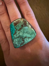 Load image into Gallery viewer, Navajo sterling silver  turquoise royston ring adjustable