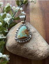 Load image into Gallery viewer, Navajo Sterling Silver Number 8 Turquoise Handmade Pendant K Yazzie Gift