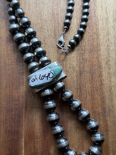 Load image into Gallery viewer, Sterling Silver Sonoran Gold Turquoise Pearls Bead Jackla Necklace 22 Inch