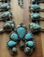 Load image into Gallery viewer, Navajo Sterling Silver Number # 8 Squash Blossom Naja Necklace C Yazzie