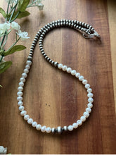 Load image into Gallery viewer, Sterling Silver Freshwater Pearl W Multi Bead Pearls Necklace. 18 Inch. Gift