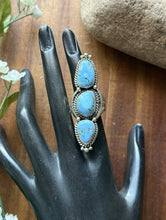 Load image into Gallery viewer, Native American Sterling Silver Golden Hill Turquoise Ring. Size 10 E M Linkin