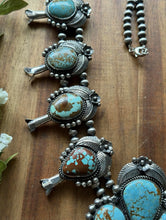 Load image into Gallery viewer, Navajo Sterling Silver Number # 8 Squash Blossom Naja Necklace C Yazzie