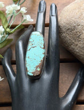 Load image into Gallery viewer, Navajo Native Sterling Silver Number 8 Turquoise Adjustable Ring Leslie Nez Gift