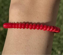 Load image into Gallery viewer, Red Coral 7 Inch Stretch Bead Bracelet Gift Southwestern