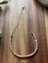 Load image into Gallery viewer, Sterling Silver Multi Stone Color Shell Pearls Chain Bead Necklace. 16 Inch Gift