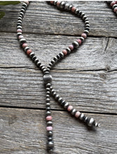 Load image into Gallery viewer, Jacla Sterling Silver Multi Graduated Pink Conch Pearls Bead Necklace 24 inch