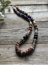 Load image into Gallery viewer, Tommy &amp; Rosita Singer T R Sterling Silver Purple Spiny Oyster Bead Necklace 20