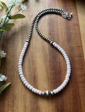 Load image into Gallery viewer, Sterling Silver Pink Conch W Multi Bead Pearls Necklace. 18 Inch. Gift