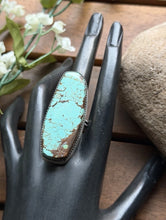 Load image into Gallery viewer, Navajo Native Sterling Silver Number 8 Turquoise Adjustable Ring Leslie Nez Gift