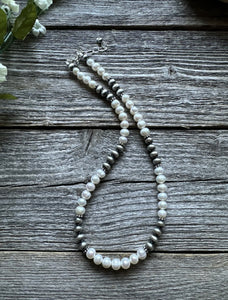 Sterling Silver Freshwater Pearls Bead Choker Necklace. 14 Inch. Gift