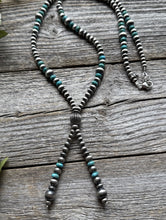 Load image into Gallery viewer, Jacla Sterling Silver Multi Graduated Turquoise Pearls Bead Necklace 24 inch