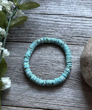 Load image into Gallery viewer, Turquoise Heishi 7 Inch Stretch Elastic Stretchy Bead Bracelet Gift