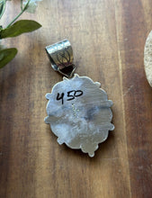 Load image into Gallery viewer, Native American Navajo Sterling Silver Orange Red Spiny Oyster Pendant Etta