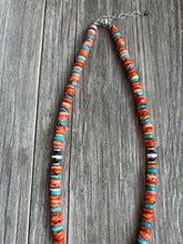 Load image into Gallery viewer, Handmade NavajoSterlingSilverOrangePurpleSpiney OysterTurquoisePendantW necklace
