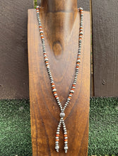Load image into Gallery viewer, Jacla Sterling Silver Multi Graduated Spiny Oyster Pearls Bead Necklace 24 inch