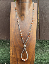 Load image into Gallery viewer, Jacla Sterling Silver Multi Graduated Spiny Oyster Pearls Bead Necklace 24 inch