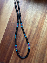 Load image into Gallery viewer, Sterling silver black onyx turquoise necklace 18 inch