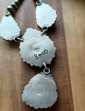 Load image into Gallery viewer, Navajo Sterling Silver Black Jack Kingman Turquoise Lariat Pearls Chain Necklace
