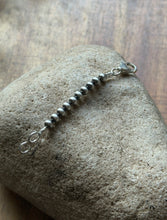 Load image into Gallery viewer, Necklace Chain Extender Sterling Silver Pearls Bead 4mm 2 Inch Lobster Clasp