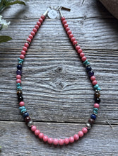 Load image into Gallery viewer, Tommy Rosita Singer T R Sterling Silver Multi Stone Choker Bead Necklace 15 Inch