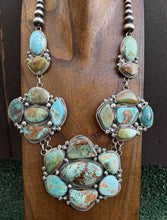 Load image into Gallery viewer, Navajo Sterling Silver Number # 8 Squash Blossom Naja Necklace C Yazzie
