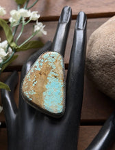 Load image into Gallery viewer, Navajo Native Sterling Silver Number 8 Turquoise Adjustable Ring Leslie Nez Gift
