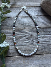 Load image into Gallery viewer, Tommy Rosita Singer T R Sterling Silver Multi Stone Choker Bead Necklace 15 Inch