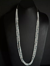 Load image into Gallery viewer, Vintage Native American Sterling Silver White Howlite Turquoise Bead Necklace 37