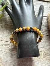 Load image into Gallery viewer, Bumblebee Jasper 7 Inch Stretch Bead Bracelet Gift Southwestern
