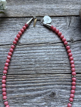 Load image into Gallery viewer, Tommy Rosita Singer T R Sterling Silver Pink Choker Bead Necklace 15 Inch