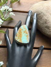 Load image into Gallery viewer, Navajo Native Sterling Silver Number 8 Turquoise Adjustable Ring Leslie Nez Gift