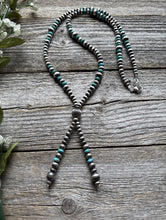 Load image into Gallery viewer, Jacla Sterling Silver Multi Graduated Turquoise Pearls Bead Necklace 24 inch