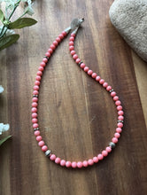 Load image into Gallery viewer, Tommy Rosita Singer T R Sterling Silver Pink Choker Bead Necklace 15 Inch