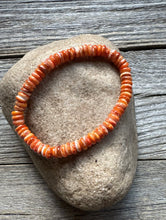 Load image into Gallery viewer, Orange Spiny Oyster Shell 7 Inch Stretch Bead Bracelet Gift