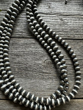 Load image into Gallery viewer, Southwestern Sterling Silver Multi Strand Pearls Bead Necklace 22 Inch 6,7,8mm