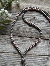 Load image into Gallery viewer, Jacla Sterling Silver Multi Graduated Pink Conch Pearls Bead Necklace 24 inch