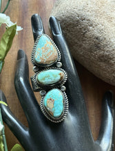 Load image into Gallery viewer, Native American Sterling Silver Royston Turquoise Adjustable Ring. K Yazzie