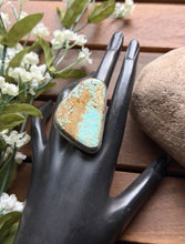 Load image into Gallery viewer, Navajo Native Sterling Silver Number 8 Turquoise Adjustable Ring Leslie Nez Gift
